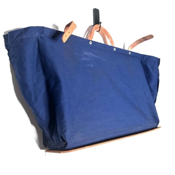 Royal Viking Line Cruise Line Large Canvas Leather Tote Travel Bag - Picture 15 of 16